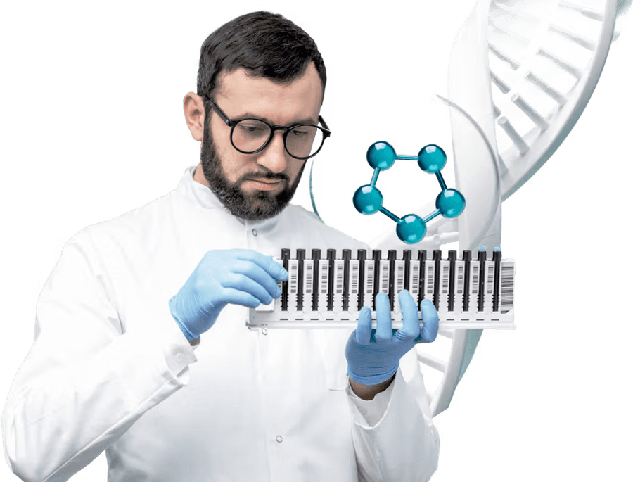 Chemvion scientist analysing samples